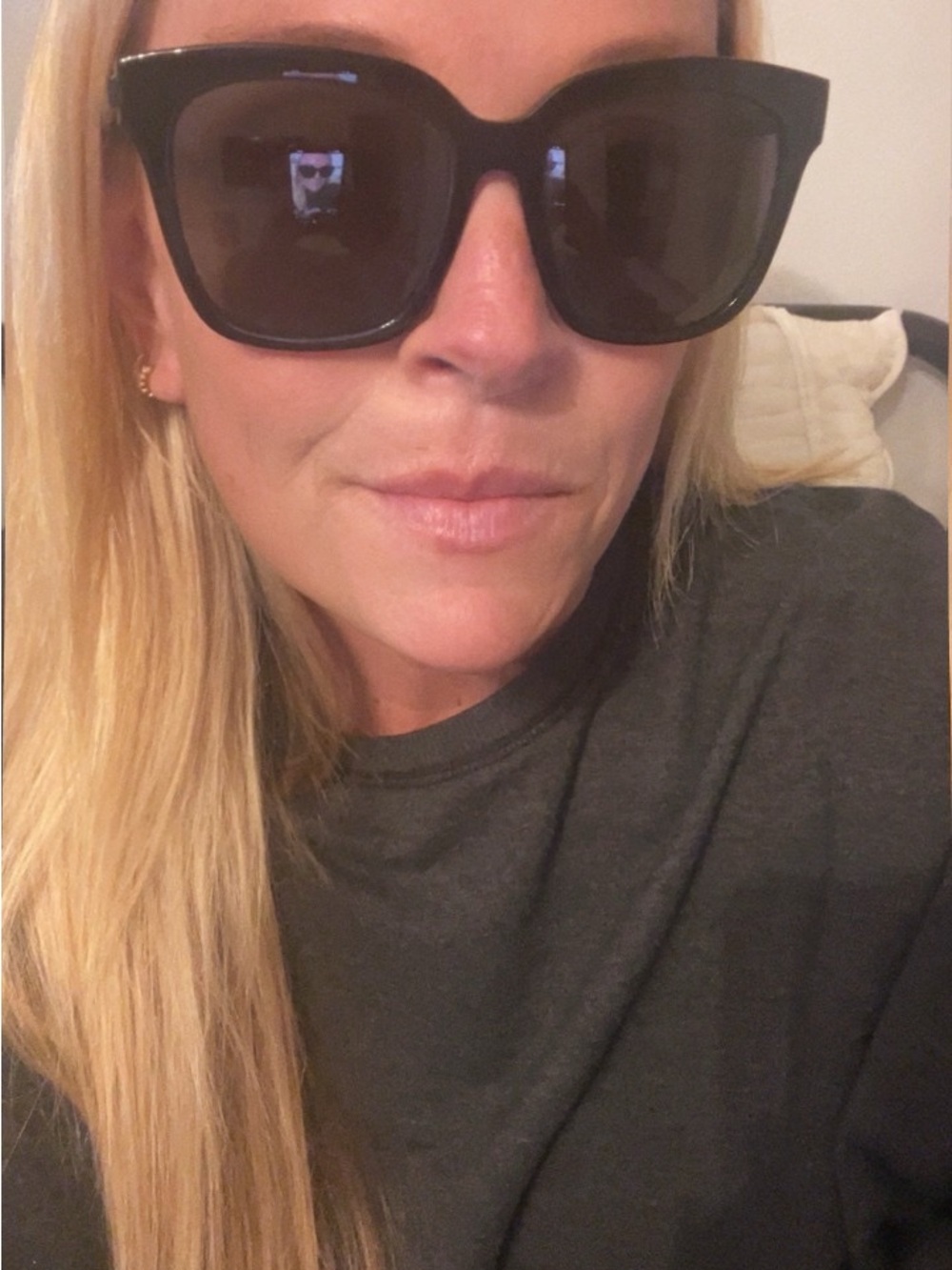 Diff Eyewear Bella Women's Black Oversized Cat-Eye Sunglasses